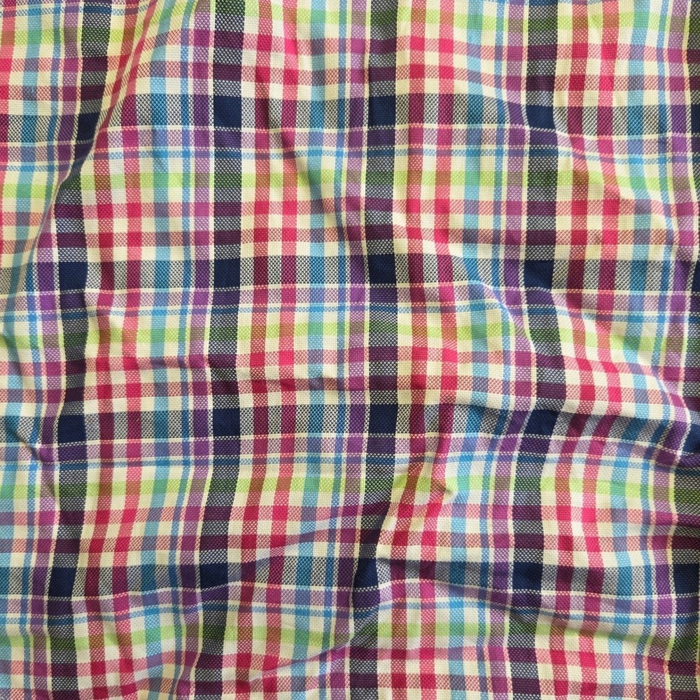 Peter Millar Mens Large Plaid Short Sleeve Button Up Shirt Multicolor Cotton - Picture 3 of 5